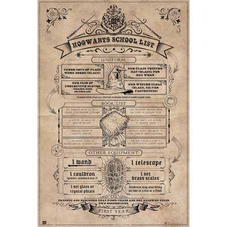 Poster liste scolaire
