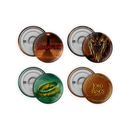 Pack de 4 badges Lord of the rings