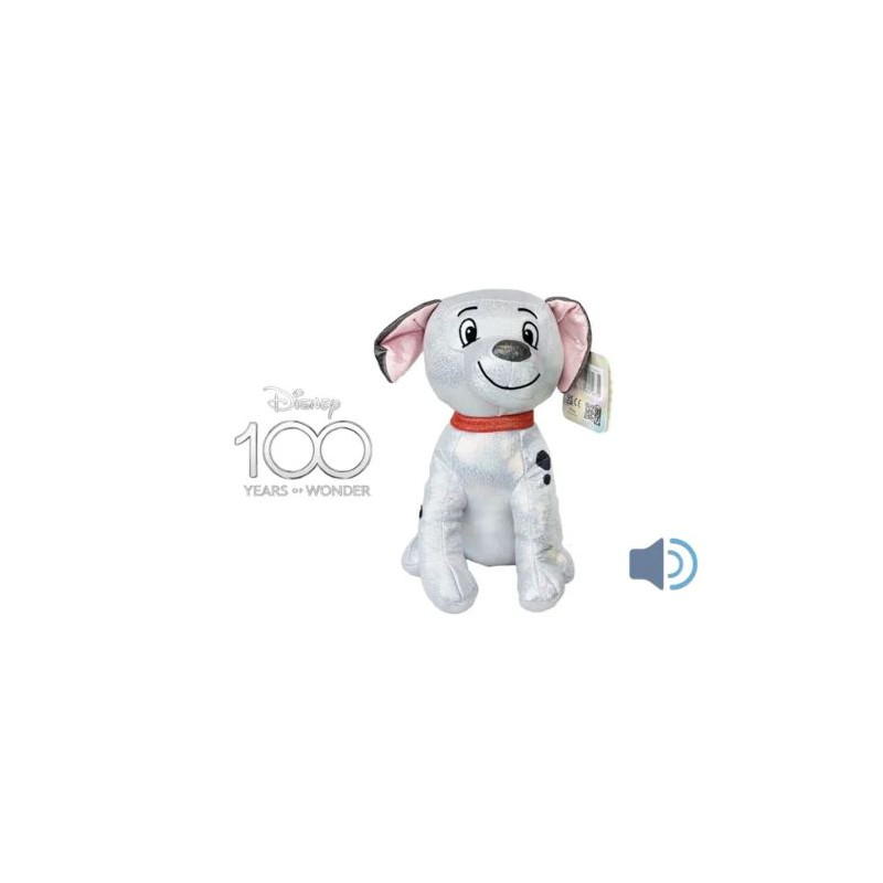 Peluche Sonore Les 101 Dalmatiens Disney 100 28cm