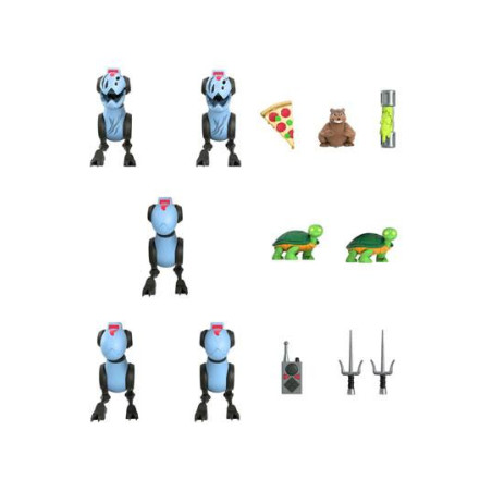 Les Tortues ninja pack 5 figurines Ultimates Mousers