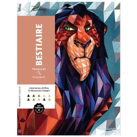 COLORIAGE - Triangles magiques Disney Bestiaire cahier