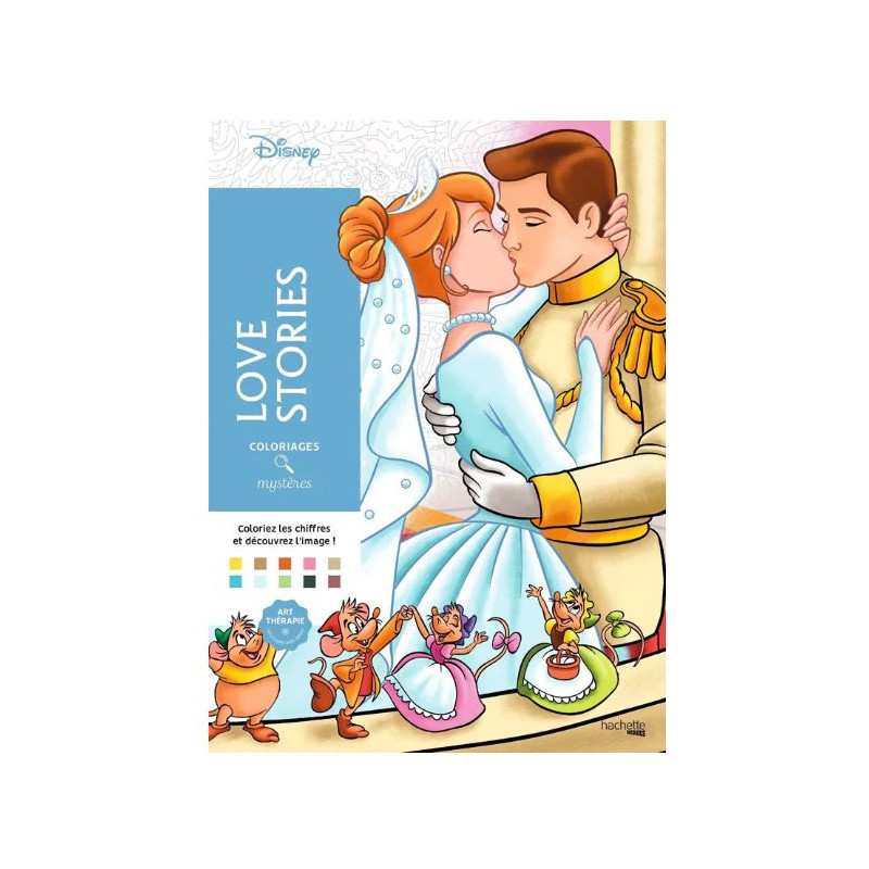 LIVRE DE COLORIAGE - Love Stories DISNEY