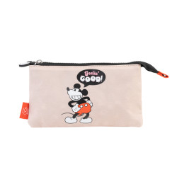 TROUSSE TRIPLE COMPARTIMENT DISNEY MICKEY 100 ANNIVERSAIRE