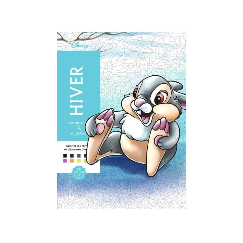 LIVRE DE COLORIAGE - Coloriages mystères Disney Hiver
