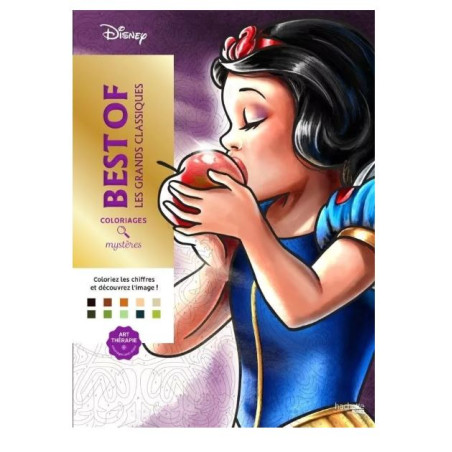 LIVRE DE COLORIAGE - Coloriages mystères Disney Grands Classiques Best Of