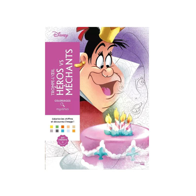 LIVRE DE COLORIAGE - Trompe l'oeil Héros vs Méchants