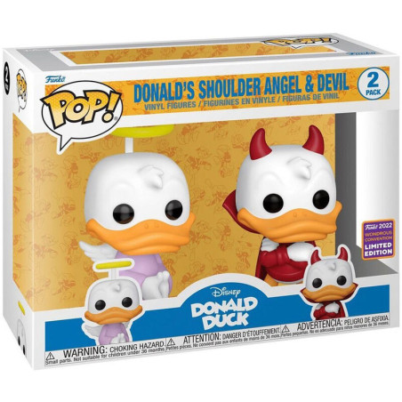 PACK FIGURINE FUNKO POP DONALD DUCK DONALD ANGEL ET DEVIL EXCLUSIVE DISNEY