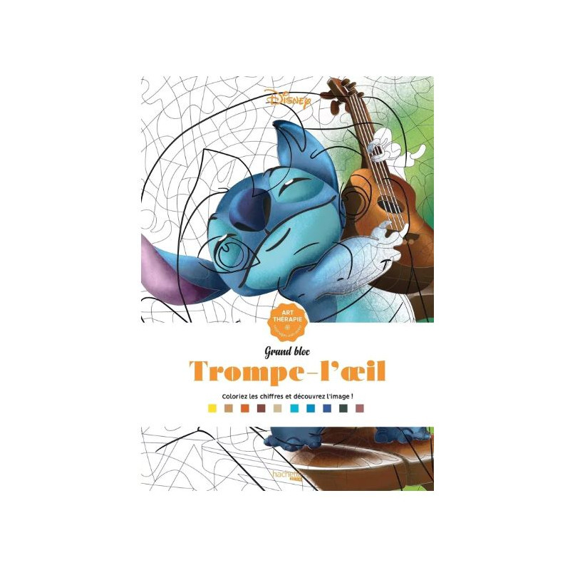 COLORIAGE - Grand Bloc Disney Trompe-l'oeil cahier