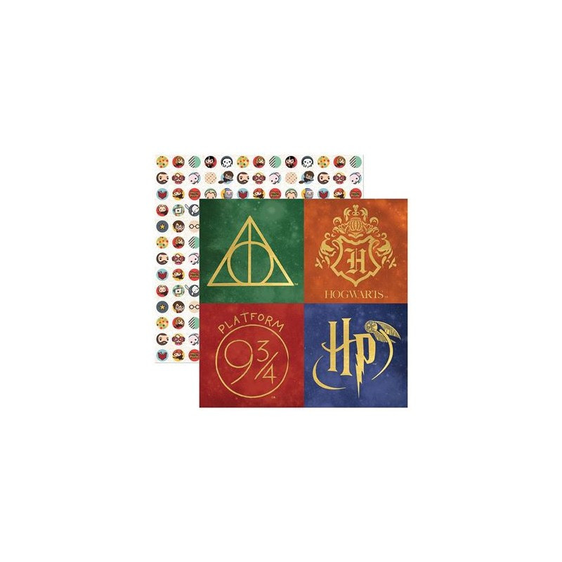 FEUILLE CARTONNÉE PAPERHOUSE SCRAPBOOKING CHIBI NUIT HARRY POTTER