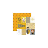 FEUILLES CARTONNÉES POUFSOUFFLE SCRAPBOOKING PAPERHOUSE HARRY POTTER