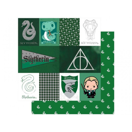 FEUILLES CARTONNÉES SERPENTARD SCRAPBOOKING HARRY POTTER