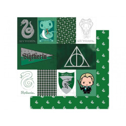 FEUILLES CARTONNÉES SERPENTARD SCRAPBOOKING HARRY POTTER