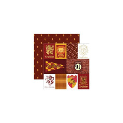 FEUILLES CARTONNÉES GRYFFONDOR SCRAPBOOKING HARRY POTTER