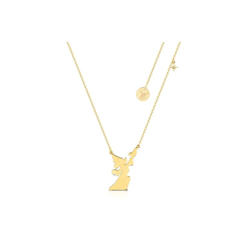 COLLIER DISNEY FANTASIA MICKEY SILHOUETTE PLAQUÉ OR