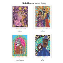 COLORIAGE MYSTERES VITRAUX DISNEY