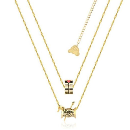 PENDENTIF DISNEY CENDRILLON BOBINE DORÉ À L’OR FIN