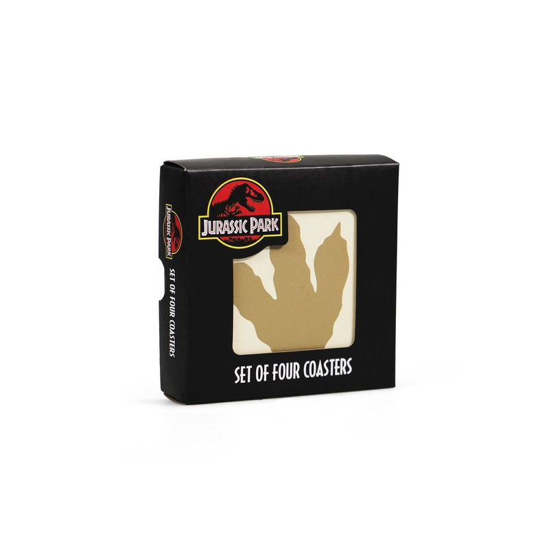 DESSOUS DE VERRE SET DE 4 JURASSIC PARK CÉRAMIQUE