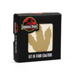 DESSOUS DE VERRE SET DE 4 JURASSIC PARK CÉRAMIQUE