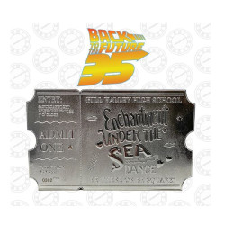 TICKET PLAQUE ARGENT RETOUR VERS LE FUTUR EDITION LIMITEE