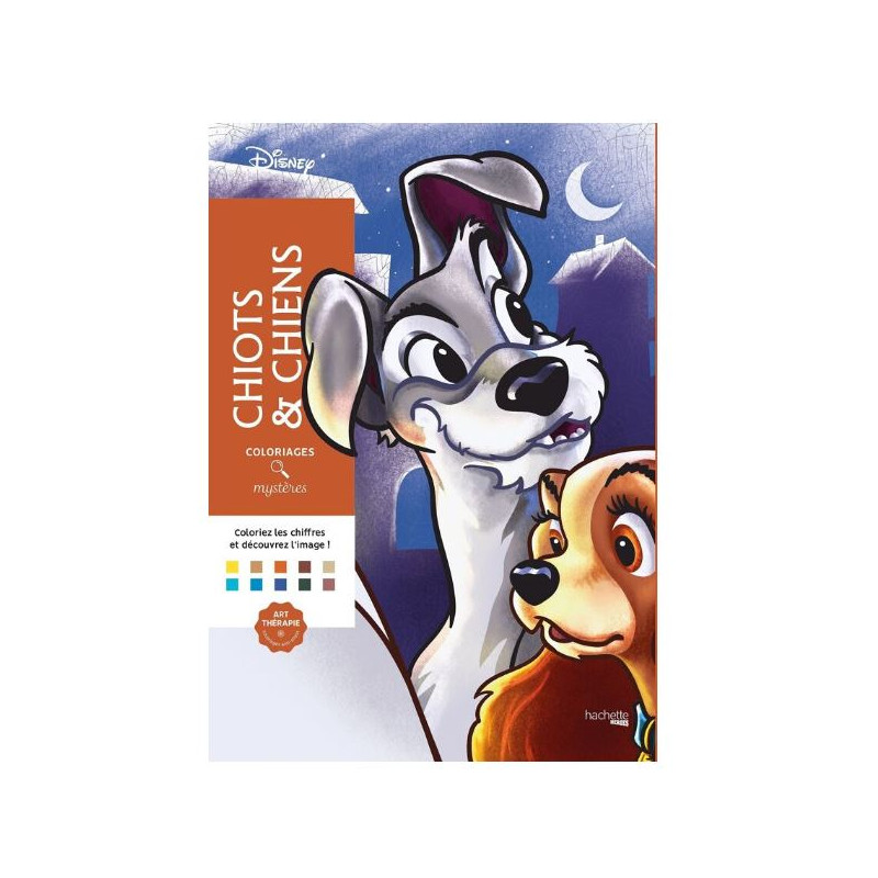 LIVRE DE COLORIAGES Coloriages mystères Disney Chiots et chiens
