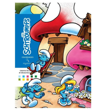 LIVRE DE COLORIAGES MYSTERES Les Schtroumpfs