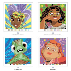 LIVRE DE COLORIAGE Grand carré Mystères Portraits DISNEY