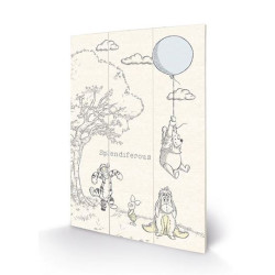 DISNEY - Winnie l'ourson - Impression sur bois 20x29.5cm