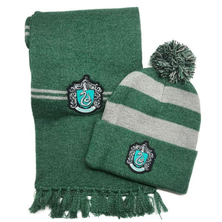 Set bonnet et écharpe Serpentard