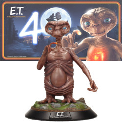 E.T. L'Extra Terrestre 40ème anniversaire FIGURINE statue résine 22cm
