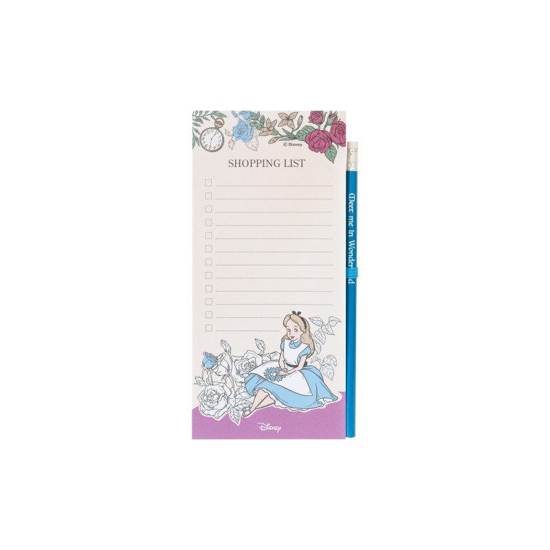 BLOC NOTES MAGNETIQUE DISNEY ALICE AU PAYS DES MERVEILLES