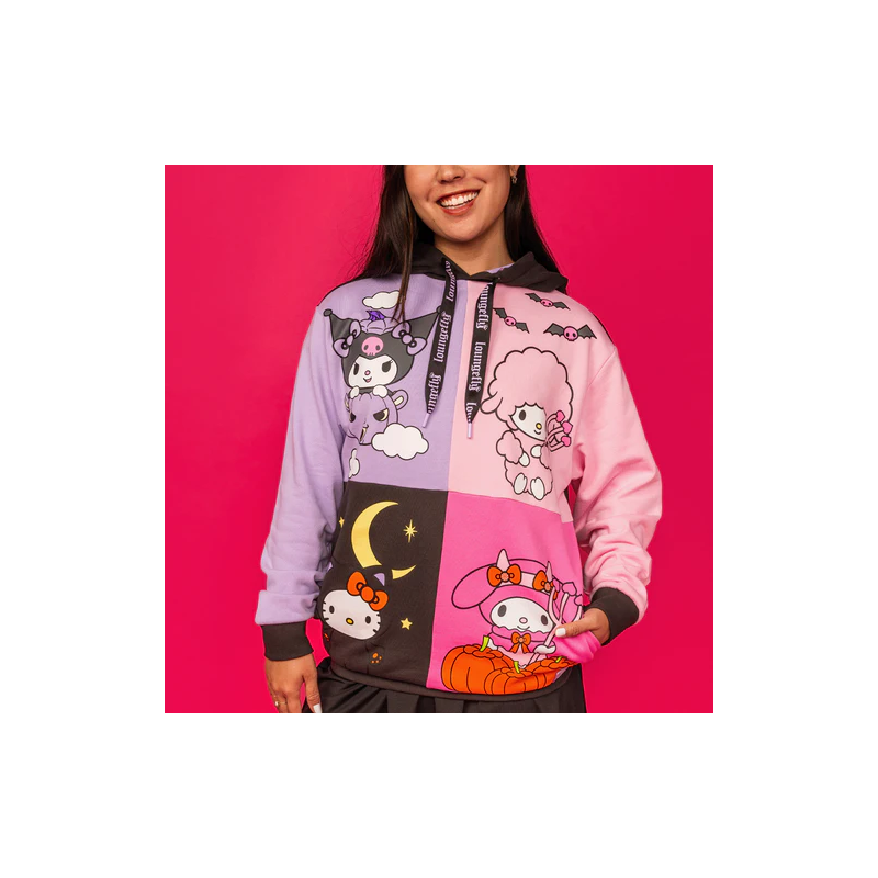SWEAT SANRIO Kuromi et My Melody Halloween Hoodie Unisex Loungefly TAILLE M