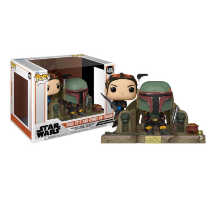 MANDALORIAN FIGURINE FUNKO POP MOMENT N° 486 - Boba Fett & Fennec Shand