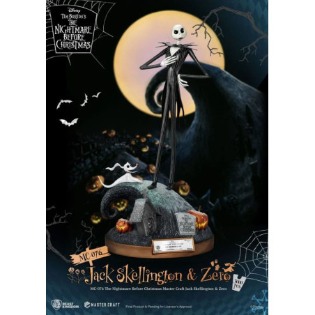 ETRANGE NOEL DE MONSIEUR JACK Jack Skellington & Zero - Statuette Master Craft 39cm