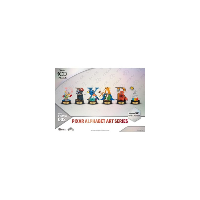 Blind Box Disney figurine Mini Diorama Stage 100 Years of Wonder Pixar Alphabet Art 10 cm