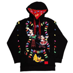 HOODIE SWEAT MICKEY ET SES AMIS LUMIERES DECORATIONS  DISNEY TAILLE L