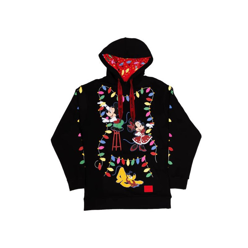 HOODIE SWEAT MICKEY ET SES AMIS LUMIERES DECORATIONS  DISNEY TAILLE XL