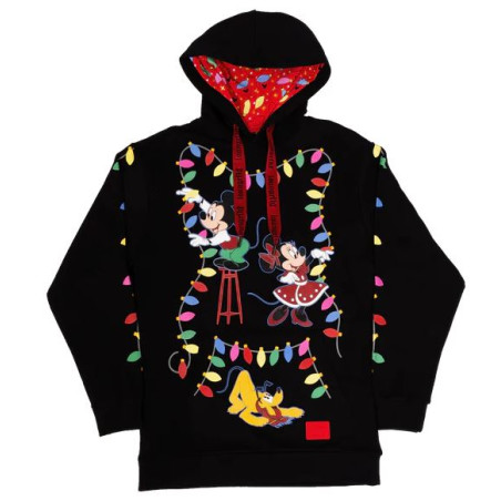 HOODIE SWEAT MICKEY ET SES AMIS LUMIERES DECORATIONS  DISNEY TAILLE XL
