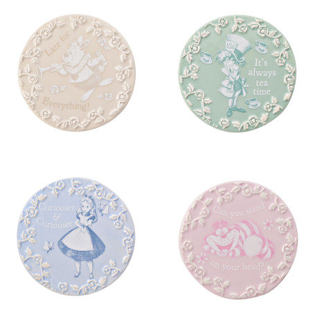 Lot de 4 Sous Verres ALICE AUX PAYS DES MERVEILLES - Disney