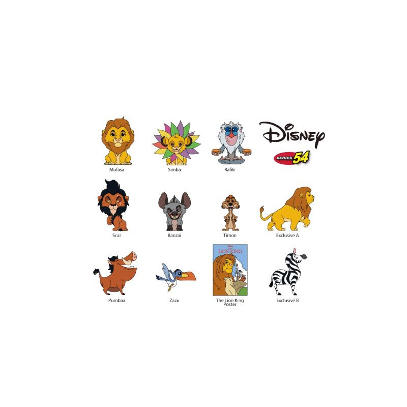 DISPLAY LE ROI LION - 30ème Anniversaire - 3D Foam Bag Clip DISNEY