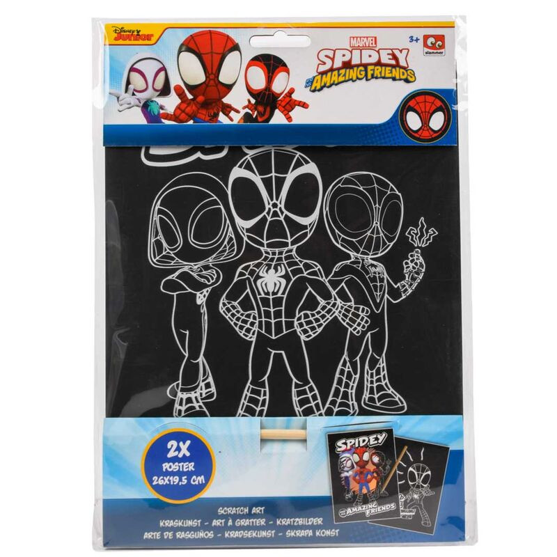 Set de papeterie Scratch Art Spiderman Marvel