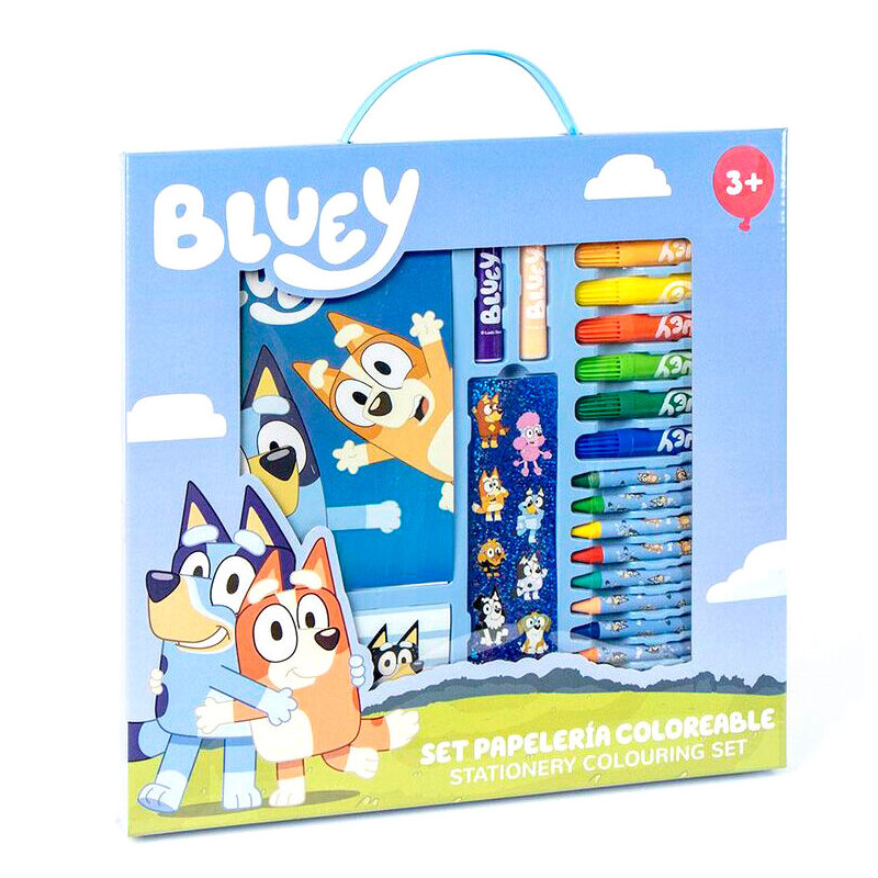Ensemble de papeterie à colorier Bluey