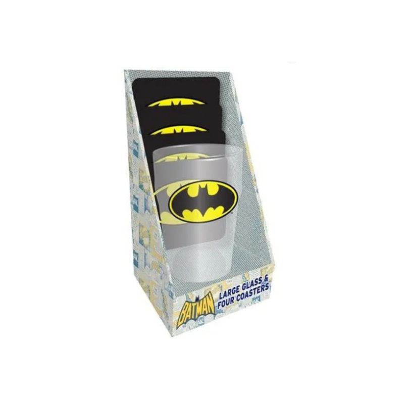 MAXI VERRE BATMAN ET 4 SOUS-VERRES