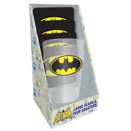 MAXI VERRE BATMAN ET 4 SOUS-VERRES