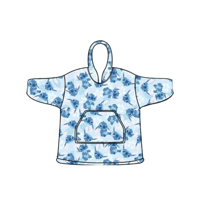 LILO & STITCH - Stitch - Sweat Poncho - Taille Adulte
