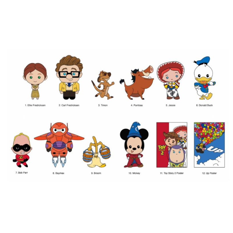 DISPLAY BAG CLIP DISNEY ANNIVERSARY - Series 1 - 3D Foam Bag Clip