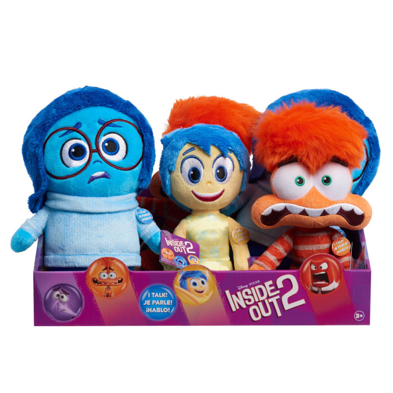 DISPLAY PELUCHE VICE VERSA 2 AVEC SON ANGLAIS DISNEY PIXAR