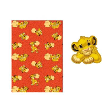 LE ROI LION - Simba - Couverture Corail 100x140cm + Coussin disney
