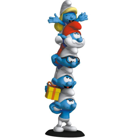 LES SCHTROUMPFS - Colonne de Schtroumpfs - Statuette 50cm