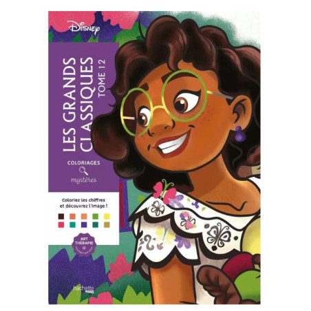 LIVRE DE COLORIAGES - Coloriages mystères Disney - Les Grands classiques Tome 12