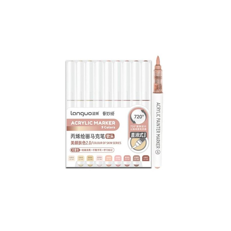 SET FEUTRE MARQUEUR ACRYLIC SERIE SKIN